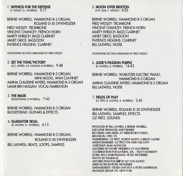 Bernie Worrell – Pieces Of Woo "The Other Side"  CMP - CD 65