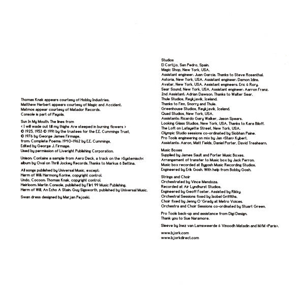 Bjoerk - Vespertine  CD  UMG 589000-2