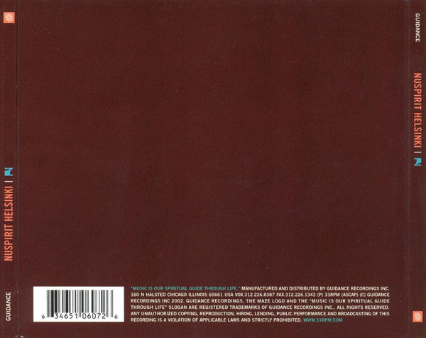 Nuspirit Helsinki – Nuspirit Helsinki   CD  GDRC607