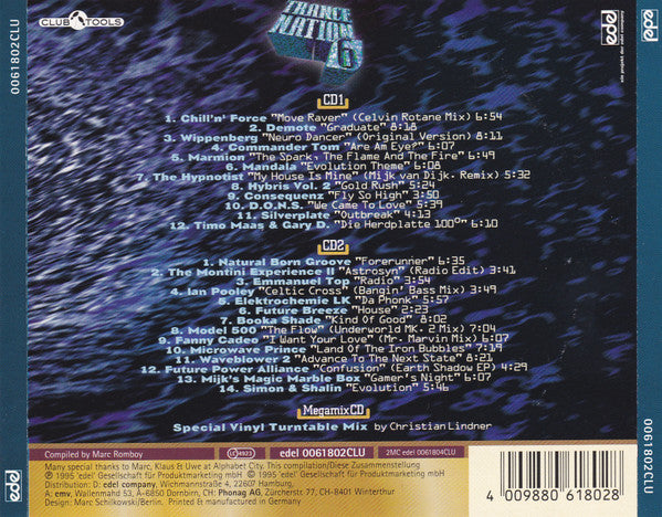Various – Trance Nation 6   	 2 x CD CD, Mixed  0061802CLU